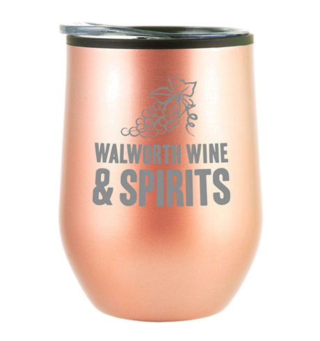 12 Oz. Bay Mist Stainless Wine Tumbler with Lid