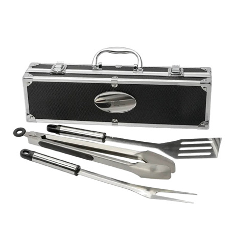 3 Piece Bbq Set in Aluminum Case
