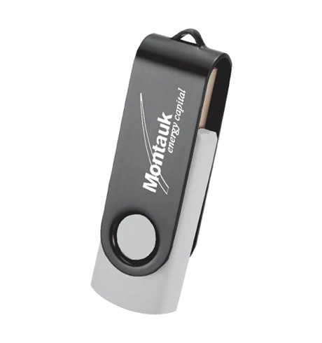 Rotate Black Clip Flash Drive 2GB