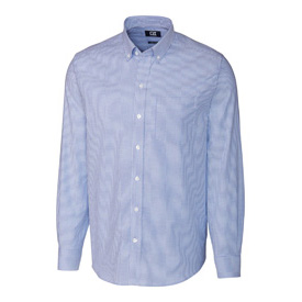 Cutter & Buck Stretch Oxford Stripe Mens Long Sleeve Dress Shirt